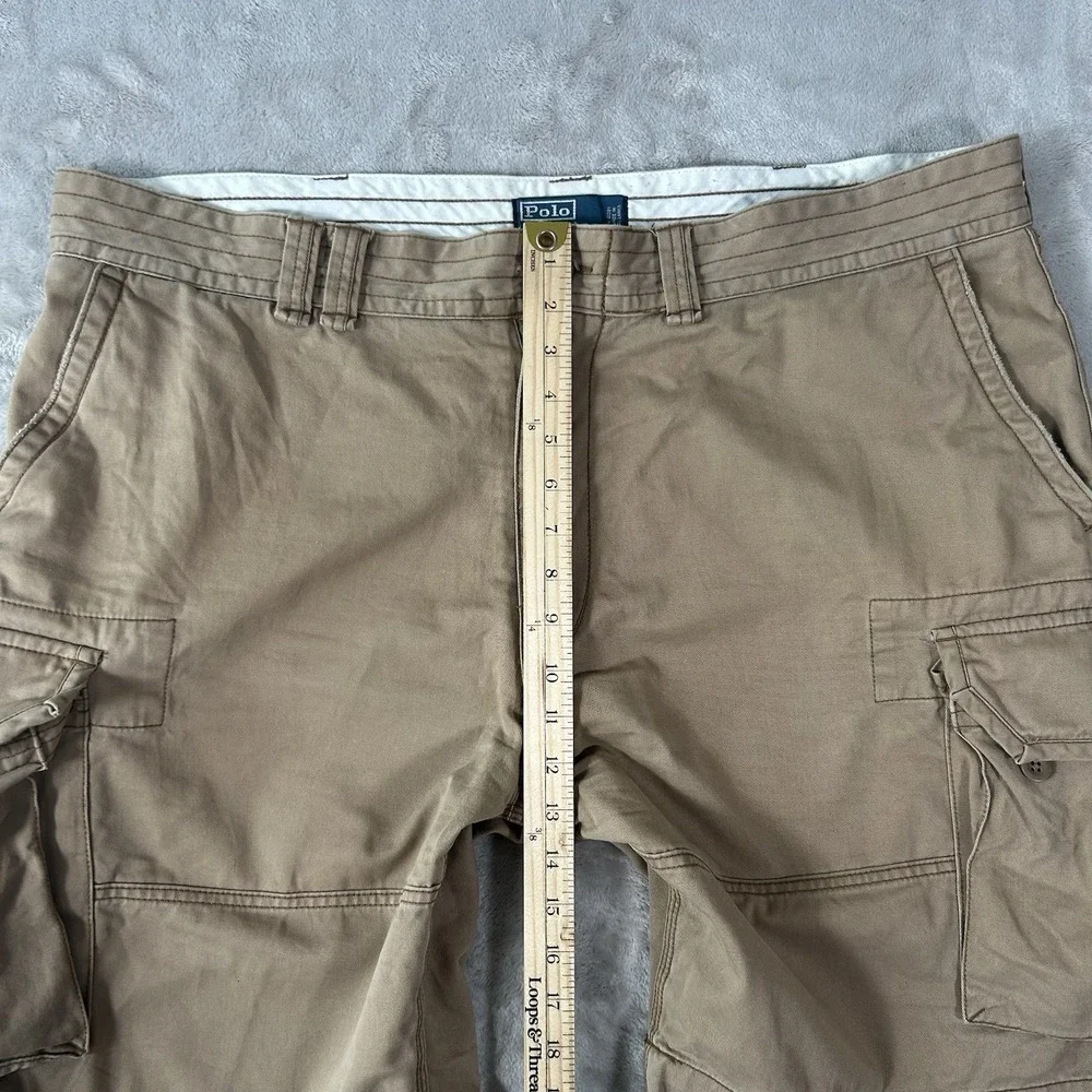 VTG 90's Polo Ralph Lauren Cargo Shorts Men 42 Military Utility Surplus Wide Y2K